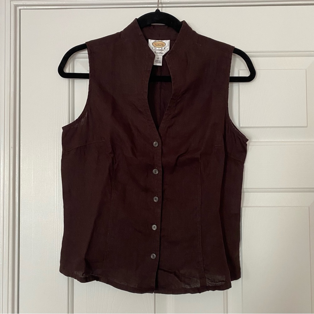 Talbots Linen Sleeveless Top